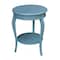 International Concepts Round Cambria  End Table, 18 W, 18 L, 24 in H, Wood, Antique Rubbed Ocean Blue OT32-18R-18 - alternate 5